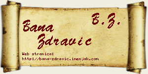 Bana Zdravić vizit kartica